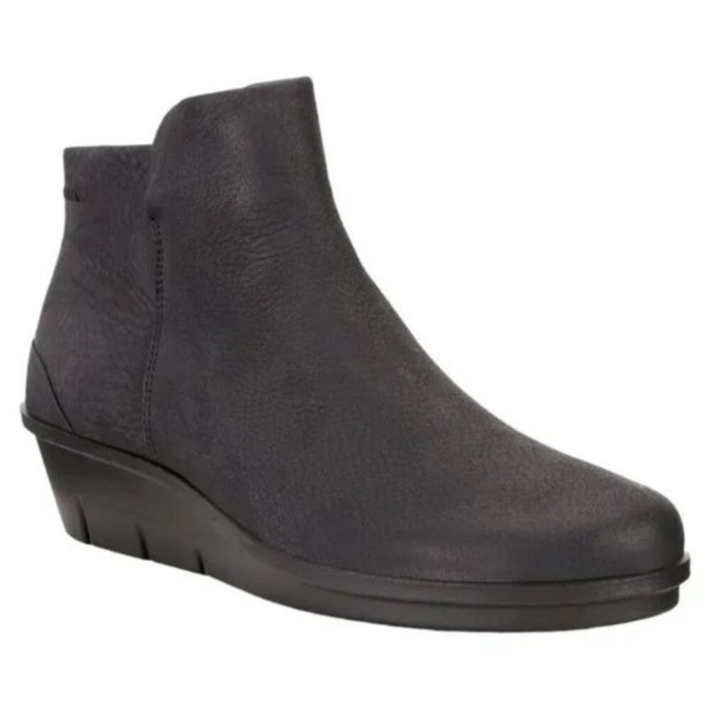 Ecco Skyler Pebbled Leather Nubuck Ankle Booties Comfort size 8